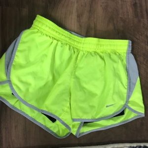 Neon yellow Nike shorts with compression !
